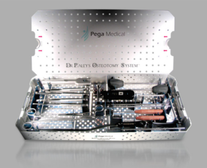 Surgical tray display of the DPOS instruments