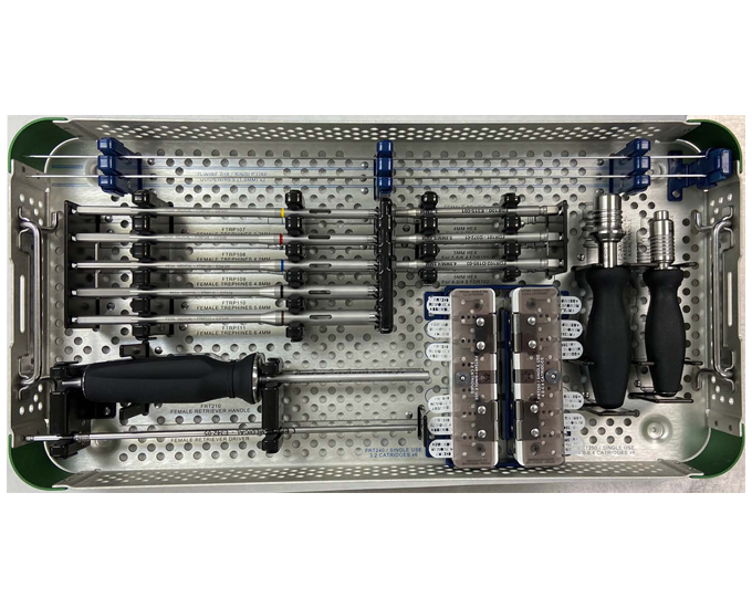 Overhead view of part of the Rescue Instruments case