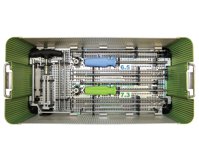 Overhead view of the Free-Gliding SCFE Screw System case